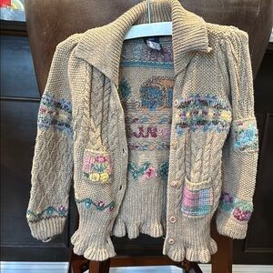 Ralph Lauren Cream Cable Knit Cardigan